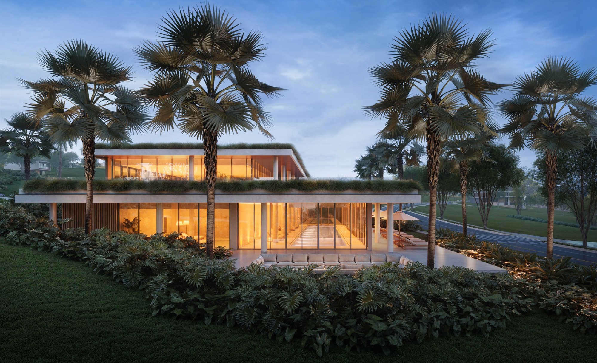 Arquitetura e paisagismo do Wellness Club Vivens